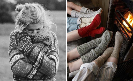 knits, socks, fire, sweater, scarf