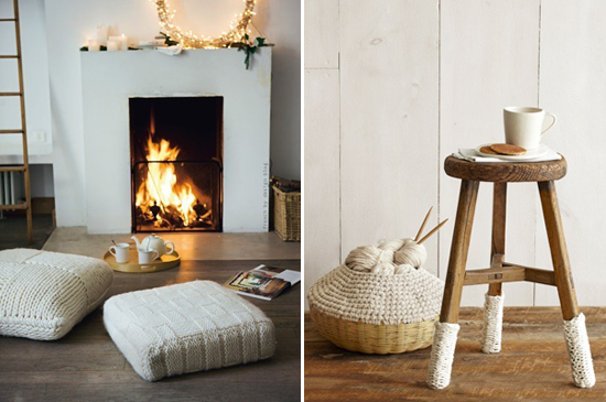 pillows, fall, winter, knit, cozy