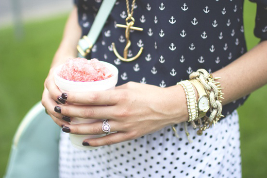 Dark purple nails & a cute outfit | At Home in Love