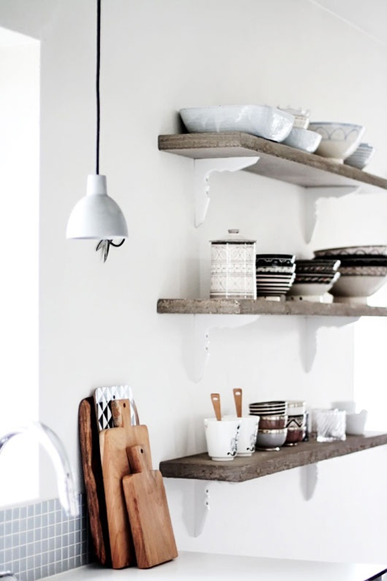 Cutting boards, rustic open shelves cutting boards, rustic open shelves