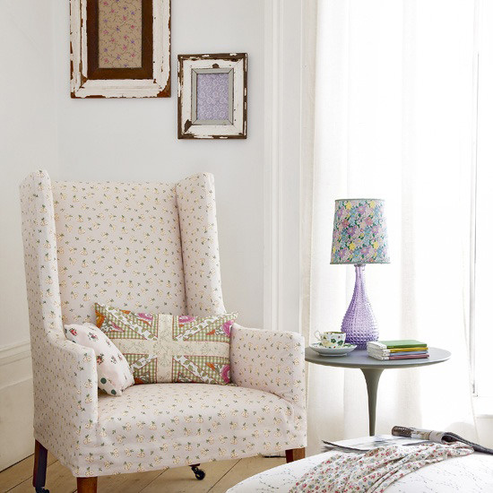 floral wingback