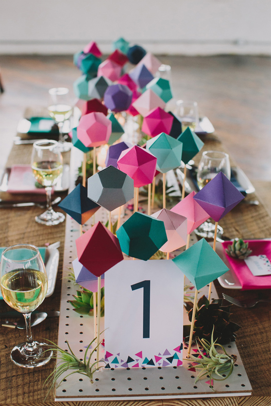 geometric table runner