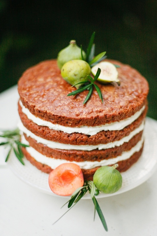 Naked cake topped with fruit naked cake