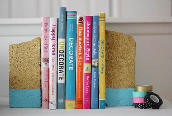 DIY brick bookends (cheap & easy!)