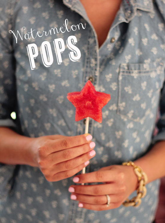 Make star-shaped watermelon pops