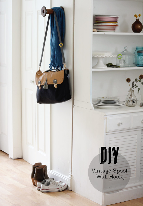 DIY Vintage Spool Wall Hook