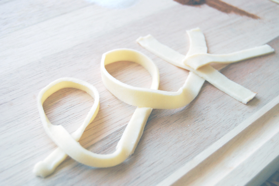Cute! Spell things out with pie crust
