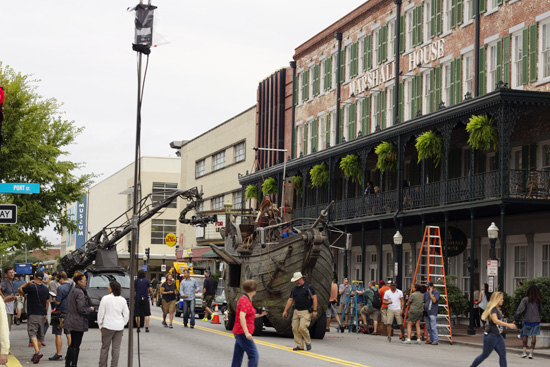 Movie filming in Savannah