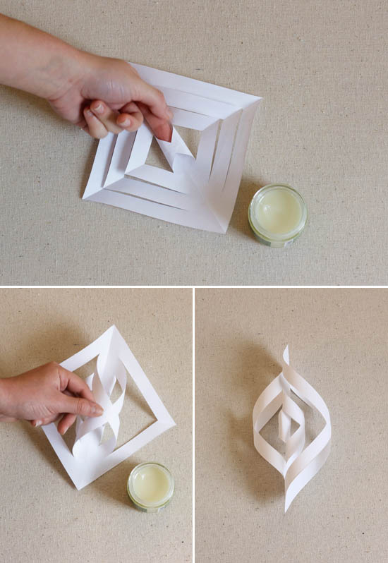 How to make 3D snowflakes