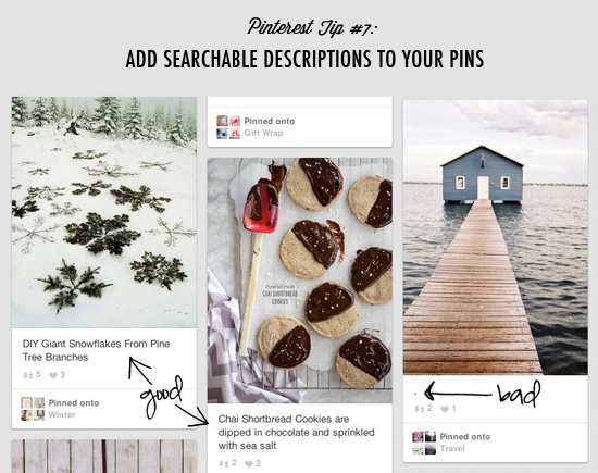Pinterest tip #7: add searchable descriptions to your pins
