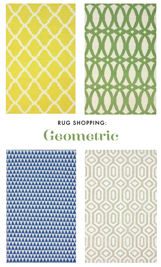 Loving these geometric rugs