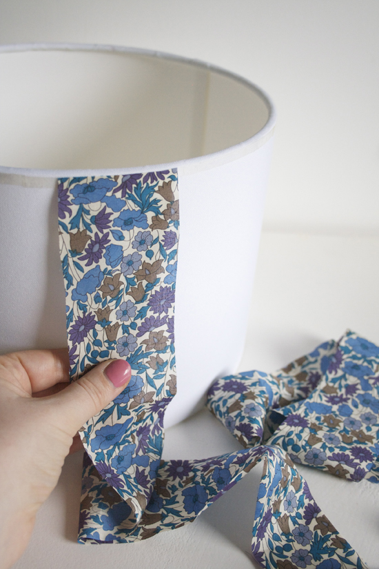 How to make a fabric covered lampshade