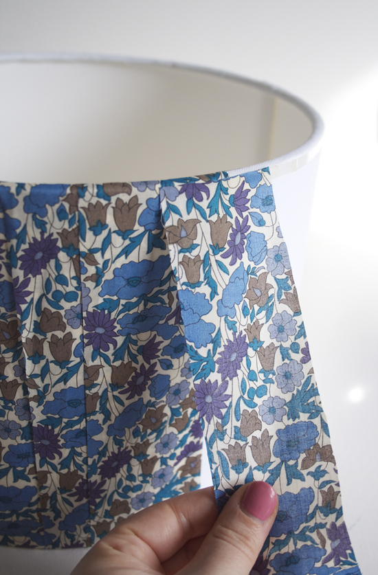 Step by step instructions to make your own fabric covered lampshade