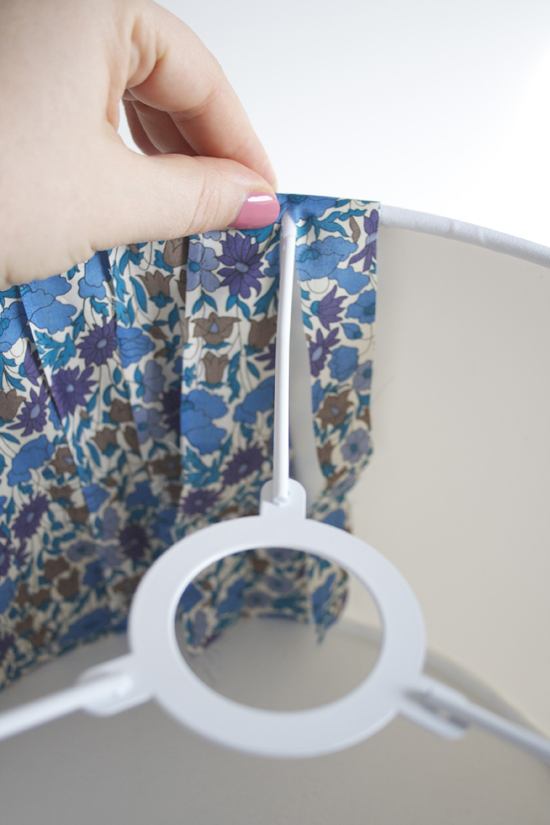 How to make a fabric covered lampshade--quicky, easy, and so pretty!