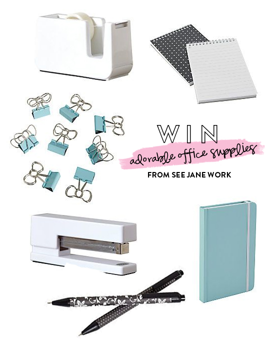 Office supply giveaway from See Jane Work