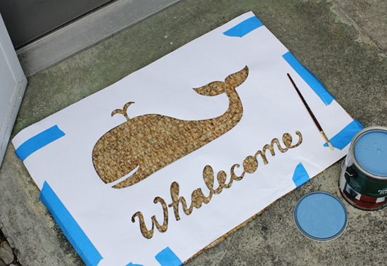 How to make your own “whalecome” mat