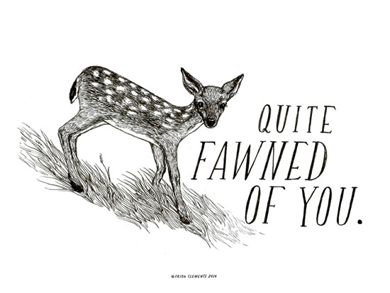 Quite fawned of you // 10 adorable punny prints