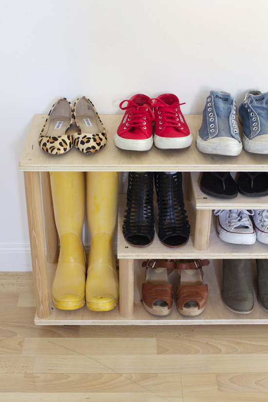 DIY Plywood Shoe Rack