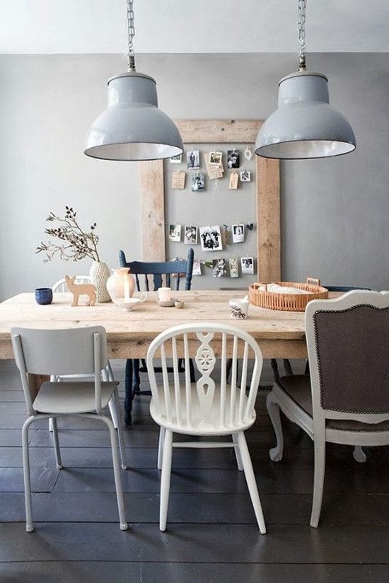 Mismatched dining chairs