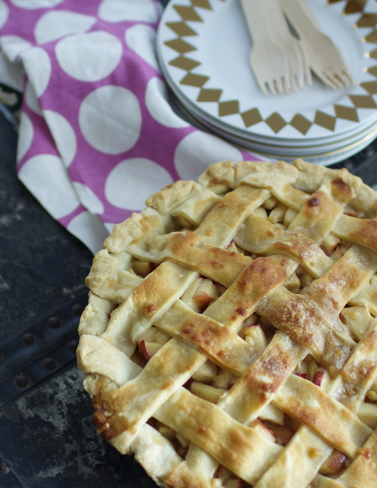 Lattice crust apple pie