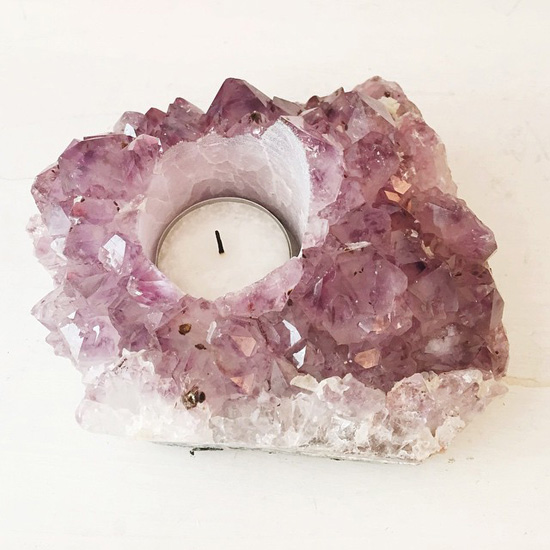 Amethyst tealight holder