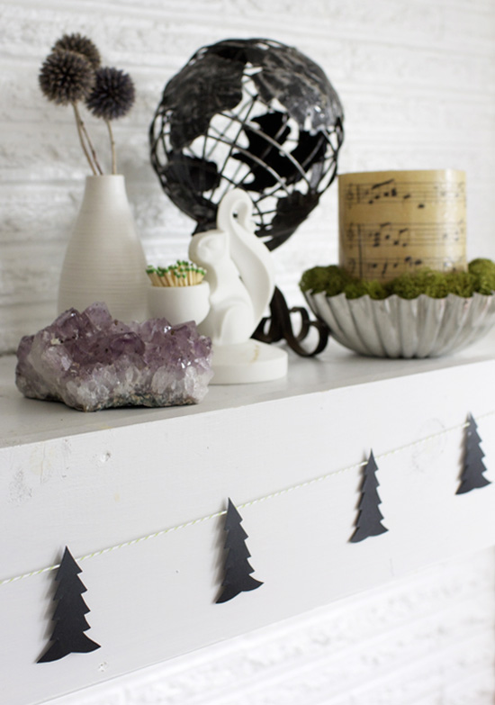 DIY Scandinavian tree garland