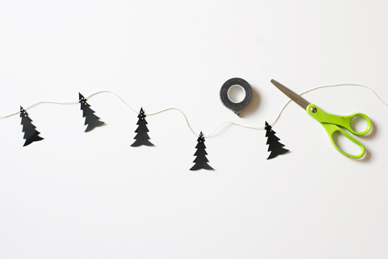 DIY Scandinavian tree garland