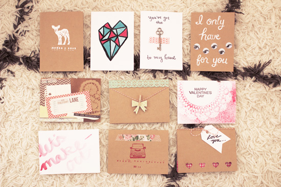 Handmade Valentine’s Day cards