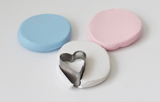 DIY clay conversation hearts