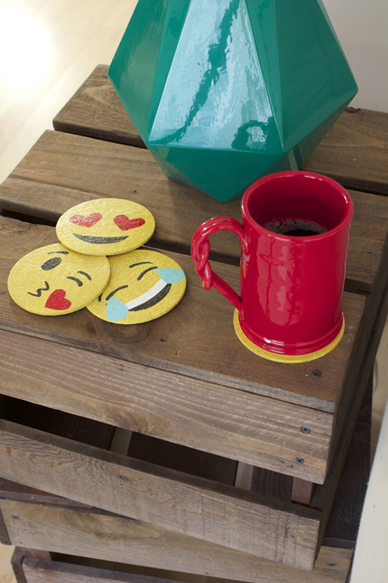 DIY Emoji Coasters