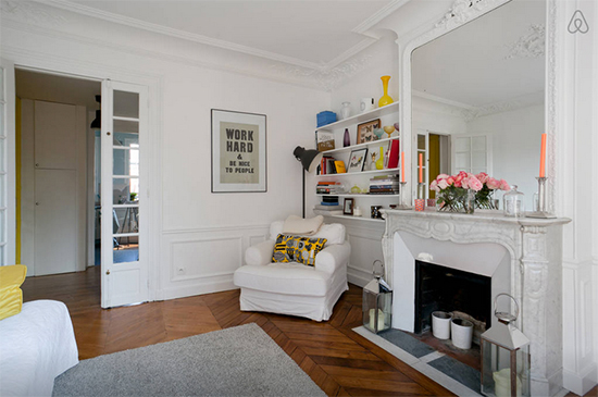 Herringbone parquet floor