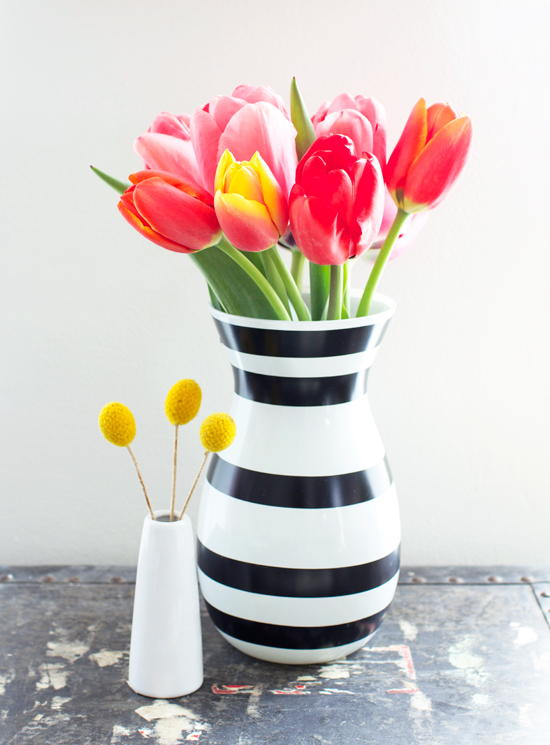 DIY striped vase