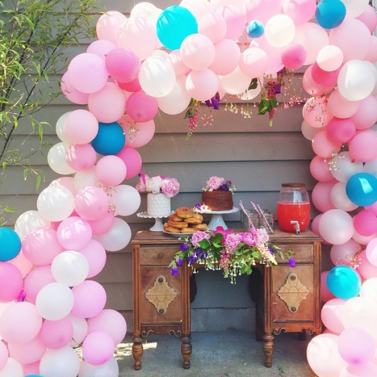 Balloon arch for a party or wedding