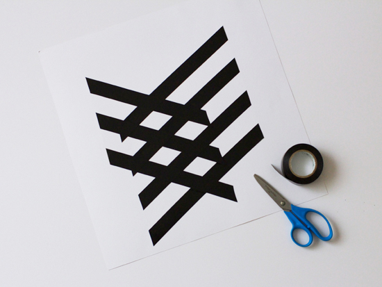 DIY art with electrical tape