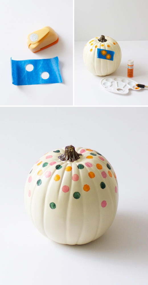 DIY polka dot pumpkin