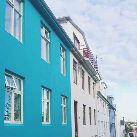 Colorful buildings in Reykjavik