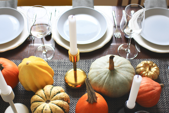 Simple Friendsgiving centerpiece