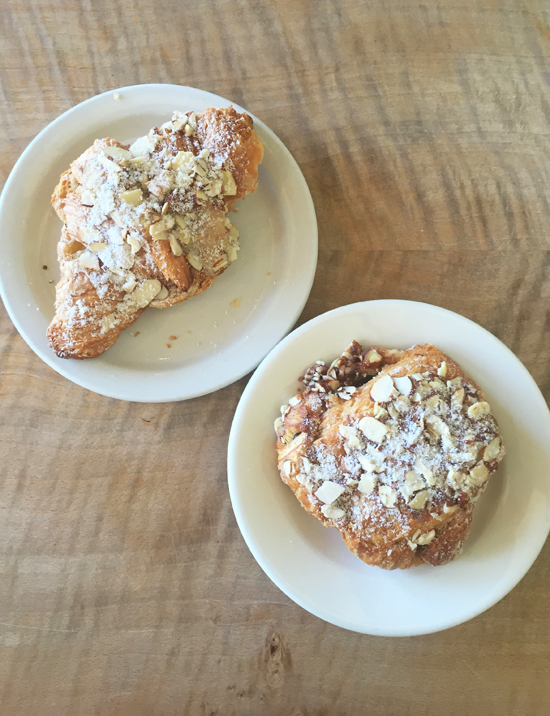 Twice-baked almond croissants
