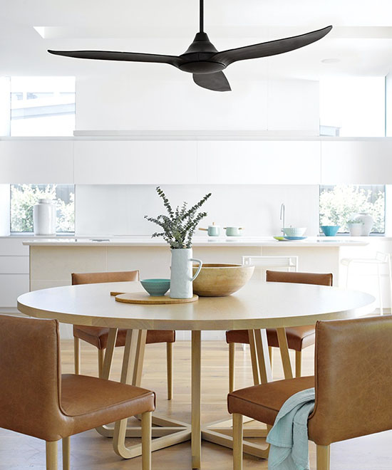Ceiling Fan Over The Dining Table, Dining Room Ceiling Fan