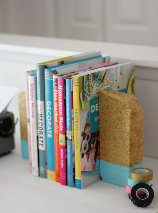 Painted bookends | At Home in Love