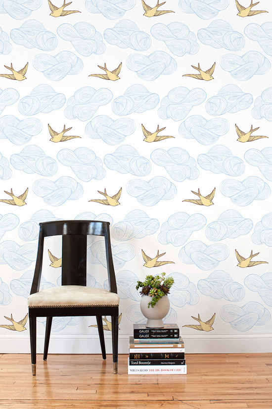Tip for decorating a rental: removable wallpaper!