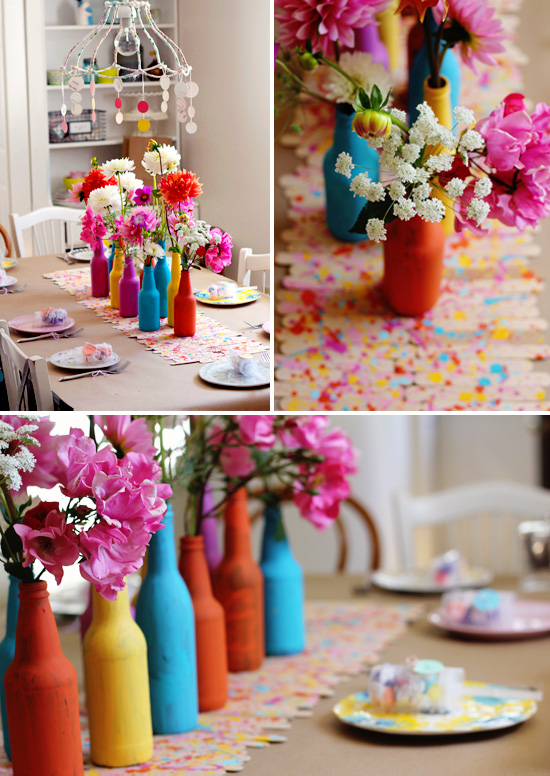 "About to pop" baby shower with lots of bright colors & painterly details