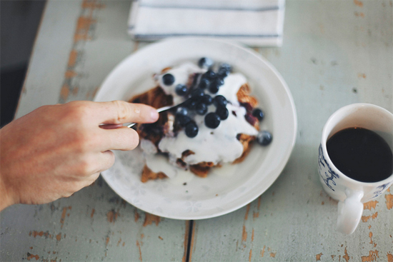 Blueberry pancakes