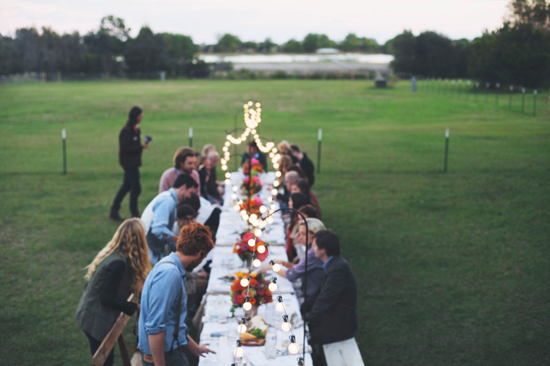 Outdoor dinner party