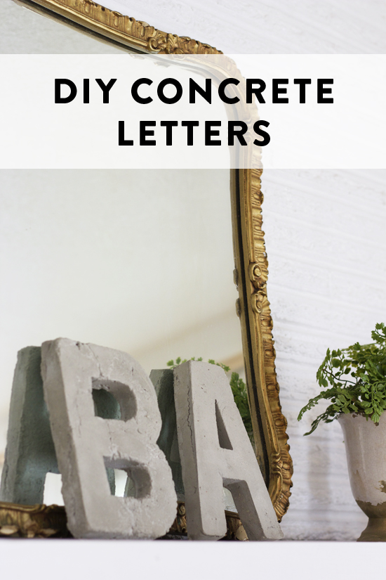 DIY concrete letters | At Home in Love