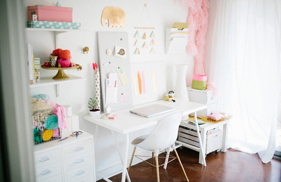 Bright & colorful home office