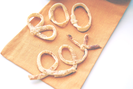 DIY pie crust letters -- fun!