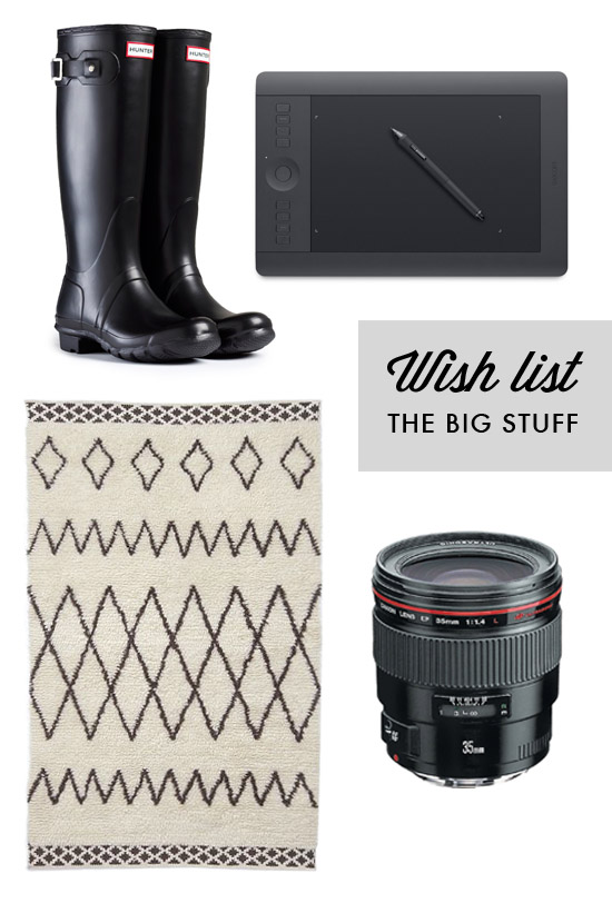 Wish list: the big stuff 