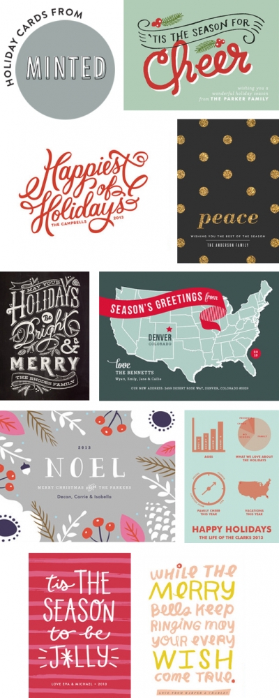 Cute options for holiday cards from Minted // At Home in Love