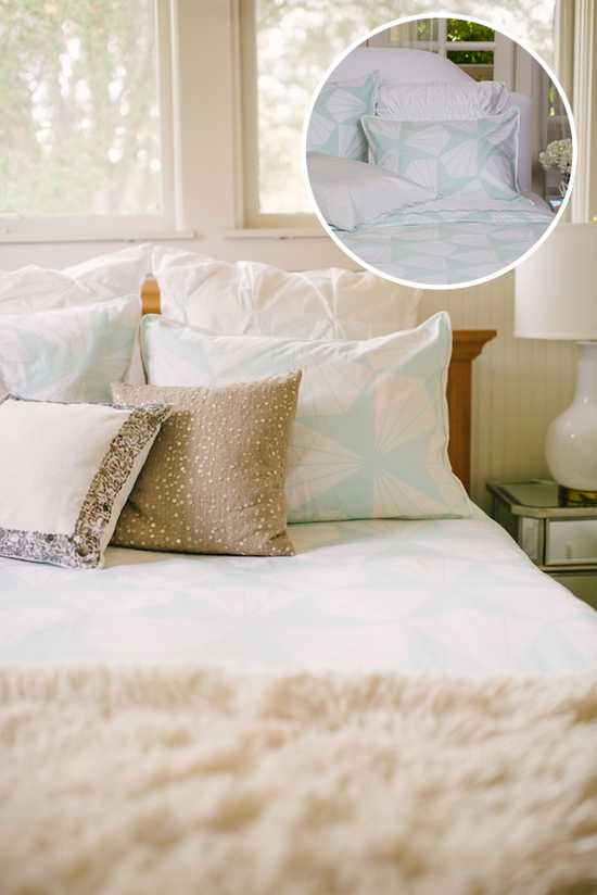 Mix patterns & styles for a well-made bed
